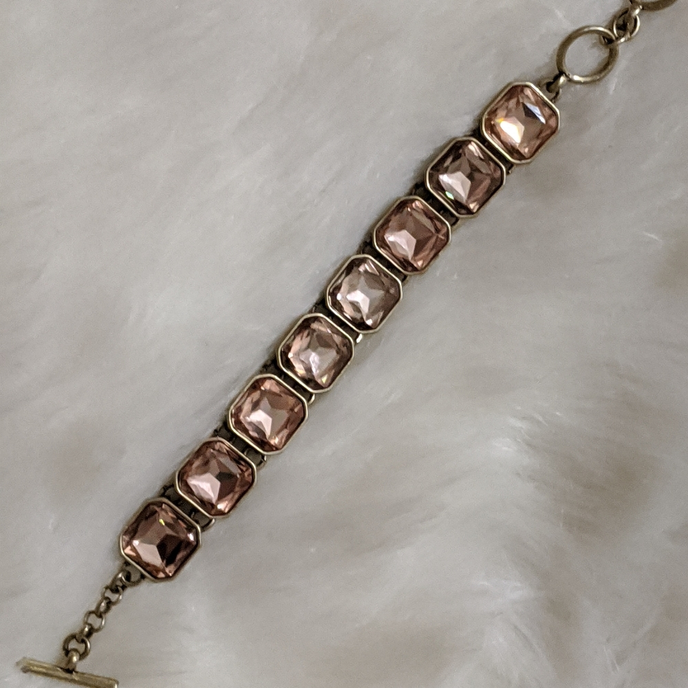 Pink Chloe + Isabel rhinestone bracelet